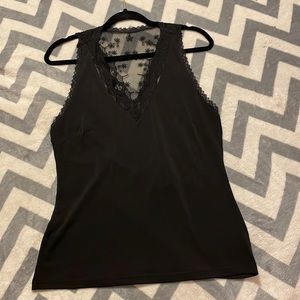 NWT Red by BKE black lace top.